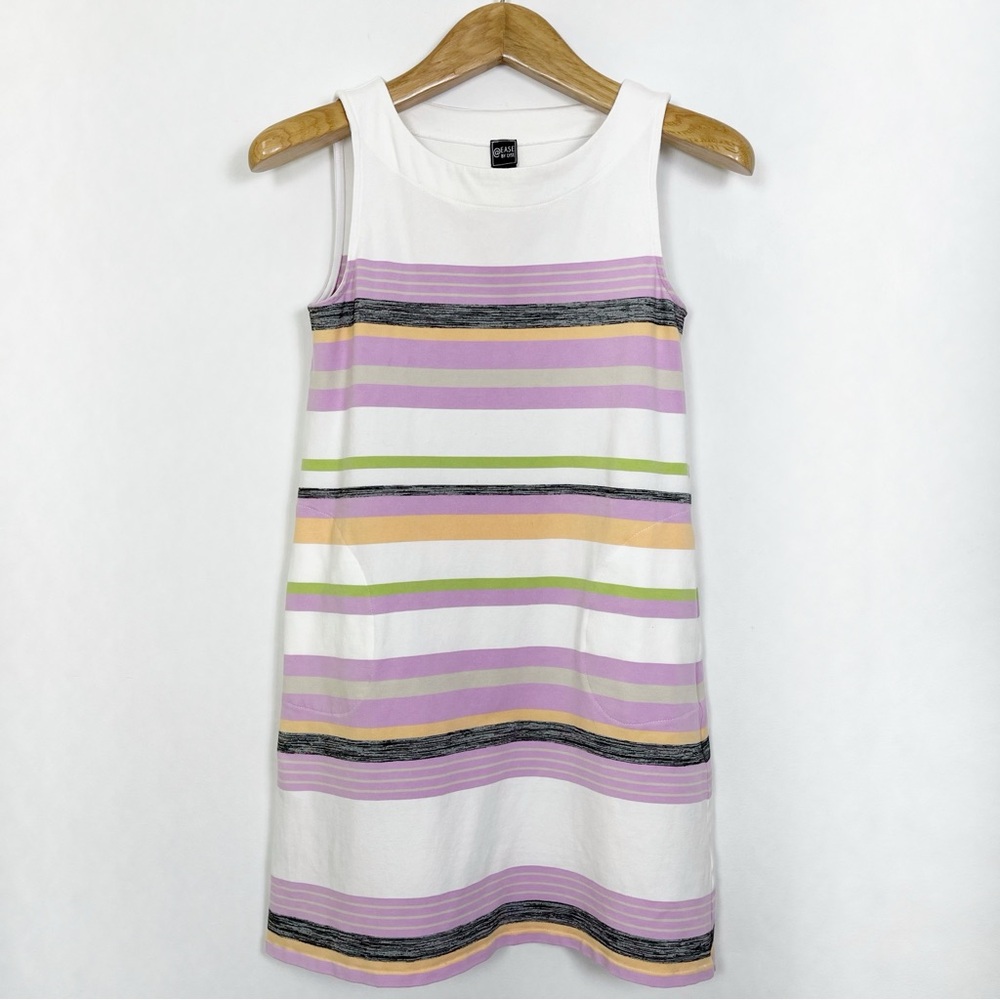 Pink and White Striped Scoop Neck‎ Sleeveless Cotton Mini Dress Size XS Canada